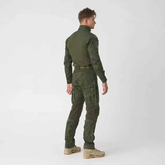 Брюки Helikon-Tex MCDU Pants — эластичная поликоттоновая ткань рипстоп, лесной/оливково-зелёный